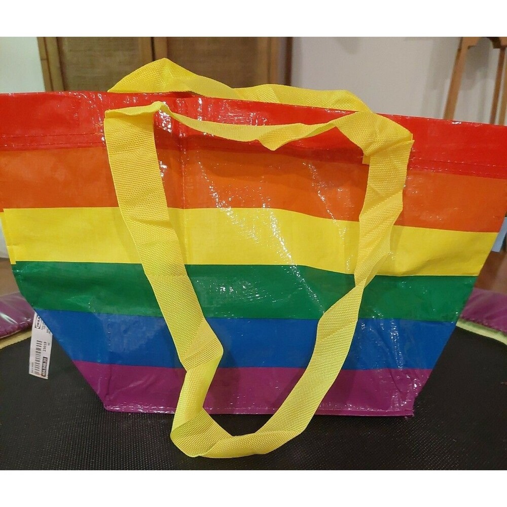 IKEA STORSTOMMA Rainbow Bag Small Shopping Storage Gay Pride LGBT LGBTQ +